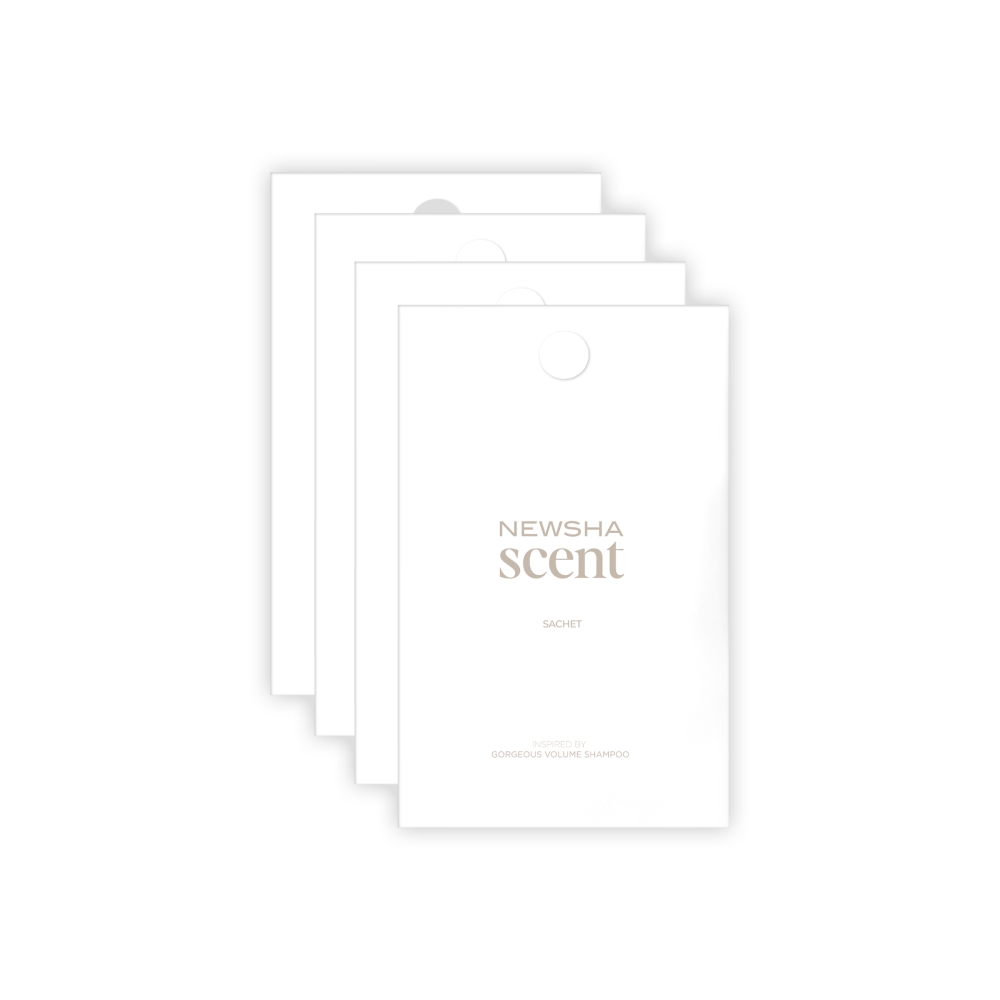 Newsha Duft-Sachets für ein luxuriöses Dufterlebnis – inspiriert vom Gorgeous Volume Shampoo, ideal für Schränke, Taschen oder Badezimmer.