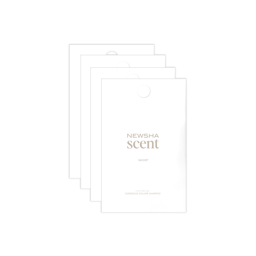 Newsha Duft-Sachets für ein luxuriöses Dufterlebnis – inspiriert vom Gorgeous Volume Shampoo, ideal für Schränke, Taschen oder Badezimmer.