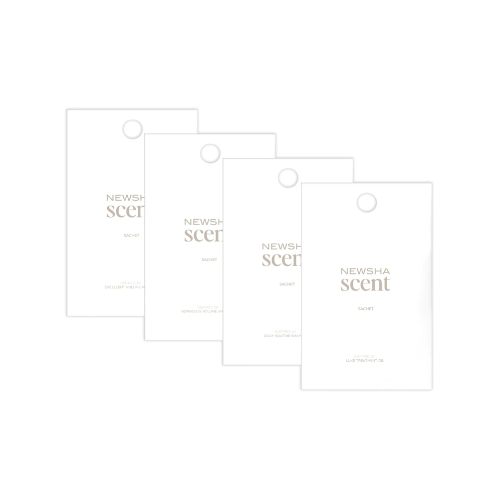 Duft-Sachets für Kleiderschrank und Wohnraum. Newsha Scent Sachets sorgen für einen angenehmen, dezenten Duft inspiriert von NEWSHA Haarpflegeprodukten.