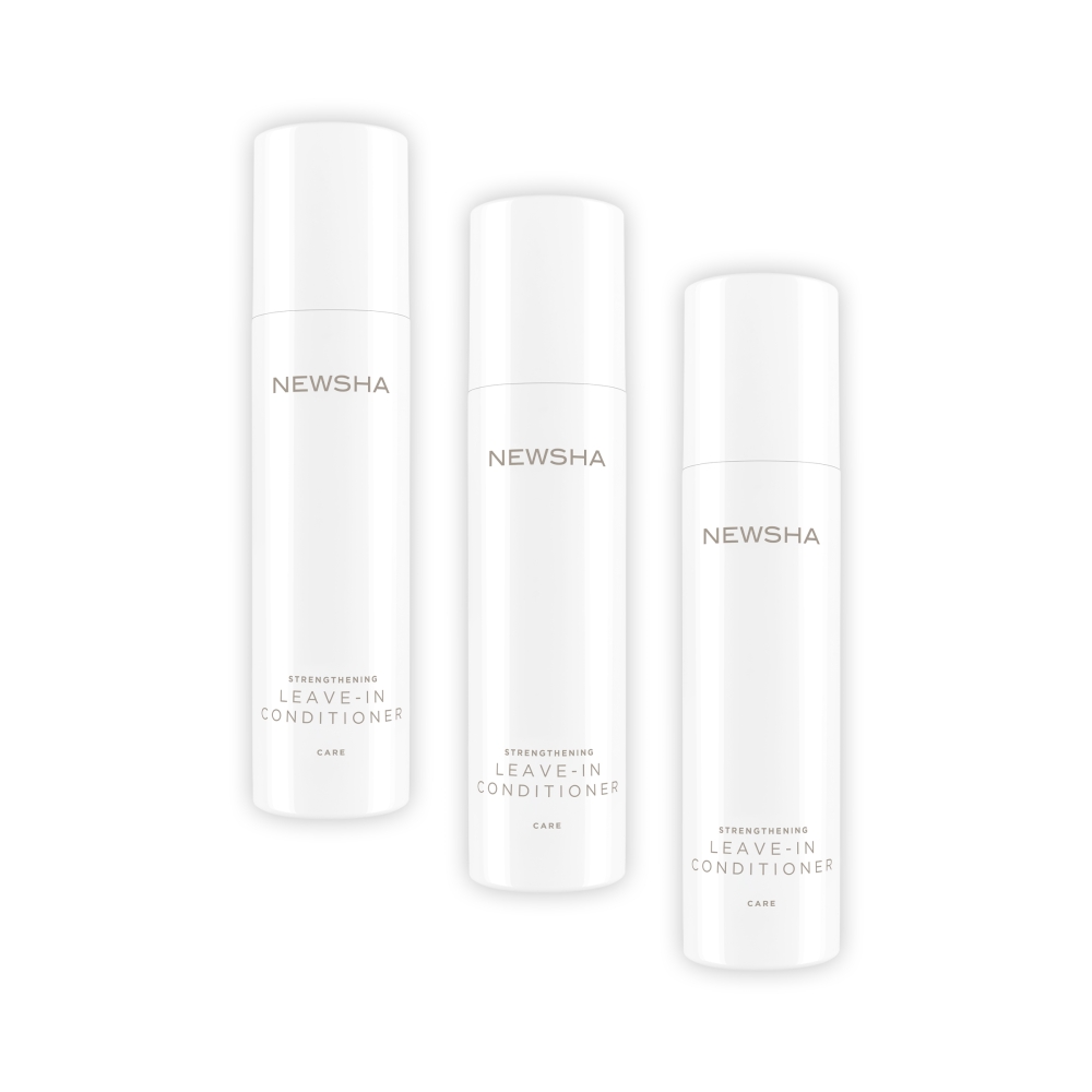 Leave-in Conditioner Set für feines Haar. 3-teiliges Pflegeset mit kräftigendem Leave-in Conditioner ohne Ausspülen für Volumen und bessere Kämmbarkeit, von NEWSHA