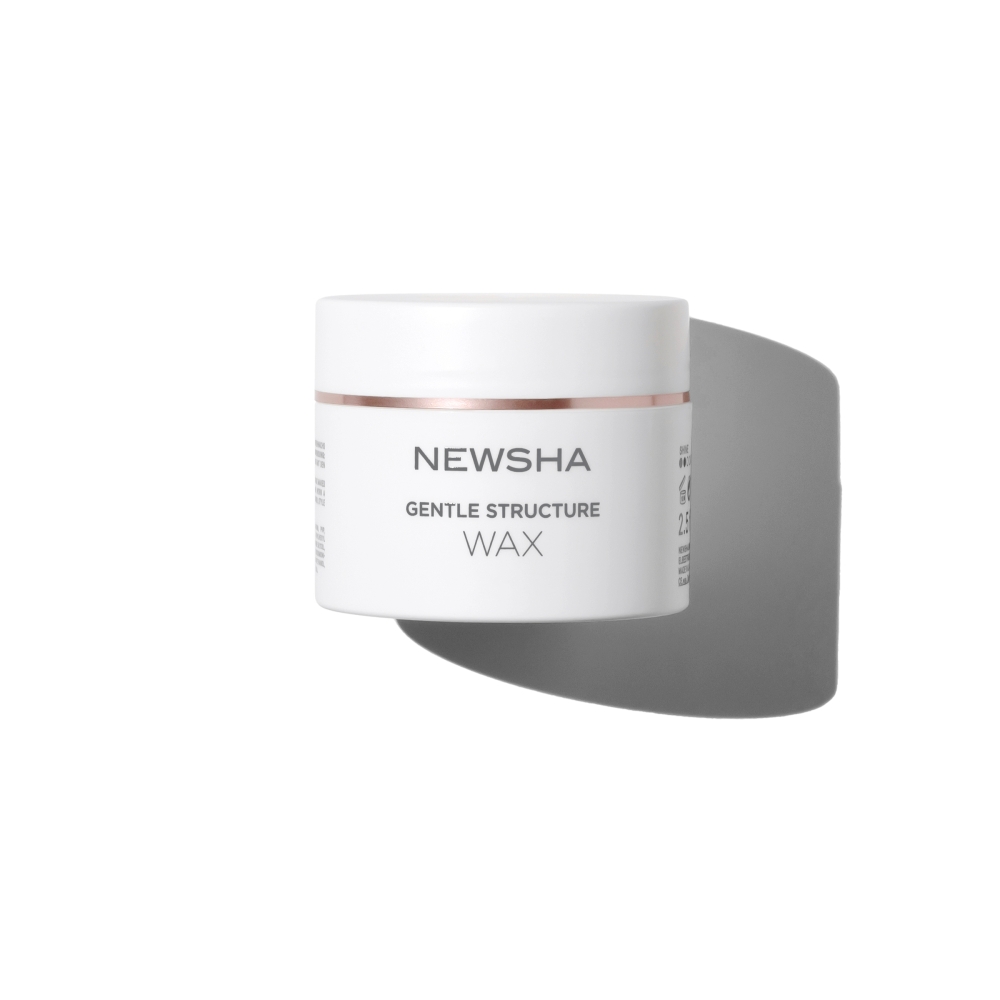 Strukturgebendes Haarwachs für flexiblen Halt und natürlichen Look. Gentle Structure Wax von NEWSHA für perfektes Styling ohne Rückstände.