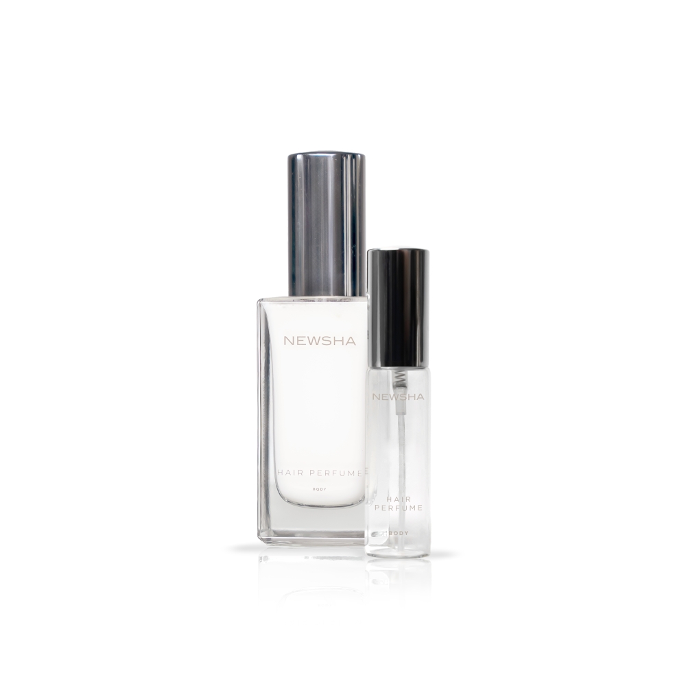 Luxuriöses Haarparfum für langanhaltenden Duft im Haar. Hair Perfume von NEWSHA als elegantes Finish für gepflegte Haarstylings.
