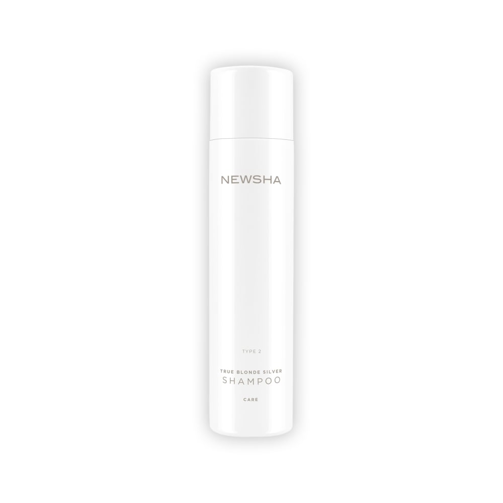Silbershampoo gegen Gelbstich für blondiertes und graues Haar. Neutralisierendes True Blonde Silver Shampoo Type 2 mit pflegender Formel von NEWSHA