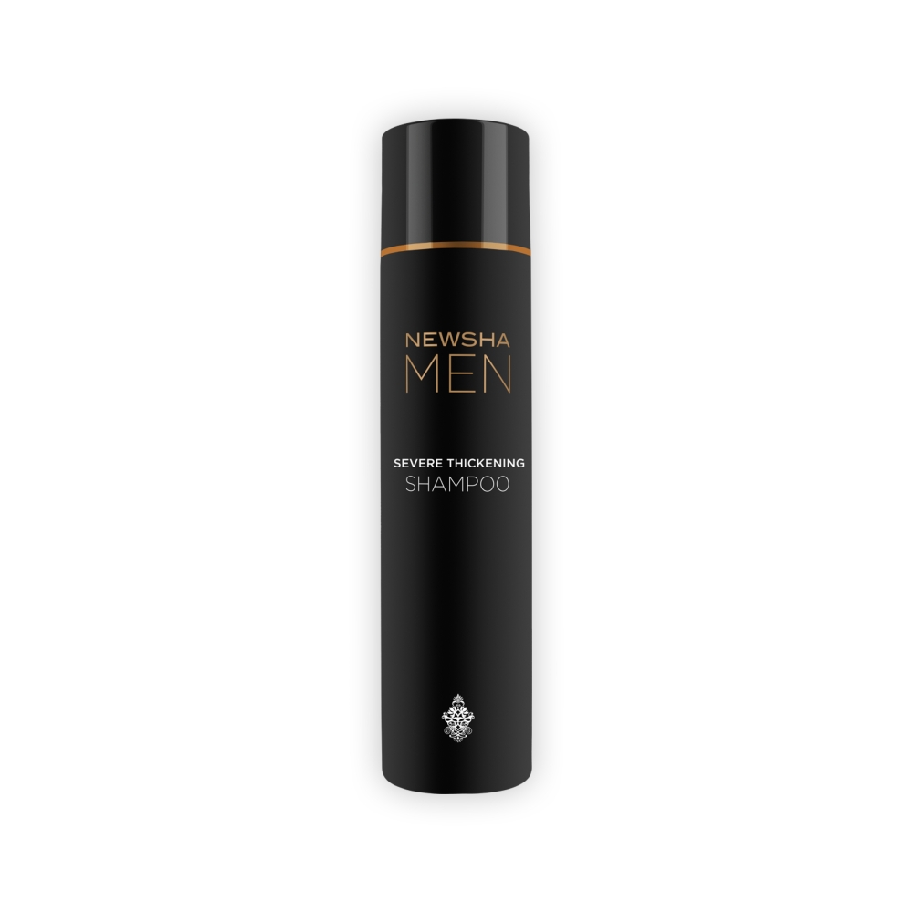 NEWSHA MEN Severe Thickening Shampoo für Männer mit dünner werdendem Haar. Hochwirksames Shampoo zur Förderung von Haarfülle und -dichte, ideal für die tägliche Pflege kraftloser Männerhaare.