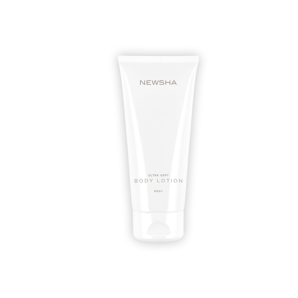 Feuchtigkeitsspendende Bodylotion für samtweiche Haut. Ultra Soft Body Lotion von NEWSHA pflegt intensiv, zieht schnell ein und hinterlässt ein geschmeidiges, gepflegtes Hautgefühl mit zartem Duft.