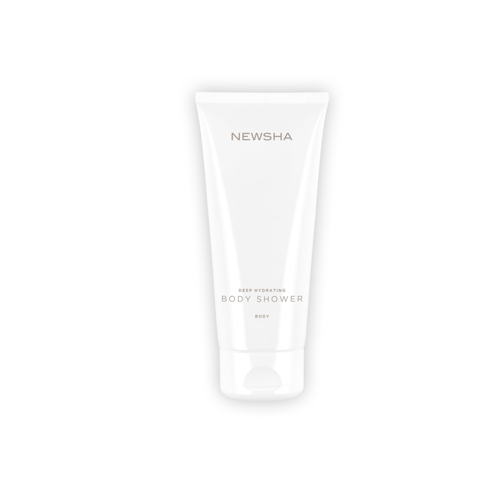 Feuchtigkeitsspendendes Duschgel mit cremigem Schaum und sinnlichem Duft für sanfte Körperpflege. Deep Hydrating Body Shower von NEWSHA