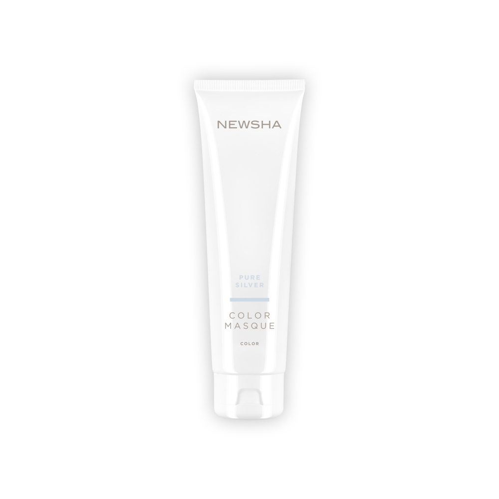 Pflegende Silberönungsmaske color masque Pure Silver in eleganter, weißer Tube - ideal zur Neutralisierung von Gelb- und Goldstich in blondem, weißem oder grauem Haar - intensiviert kühle Nuancen und schenkt Glanz sowie geschmeidige Pflege