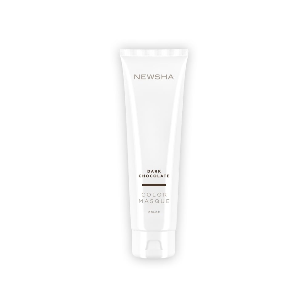 Glossing in Dunkelbraun für satte Farbveredelung. NEWSHA Color Masque Dark Chocolate als nährende Haarkur mit Farbpigmenten