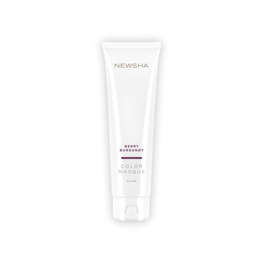 Farbmaske für blondes bis braunes Haar mit pflegendem Effekt in sattem Berry Burgundy. Veredelnde Color Masque von NEWSHA